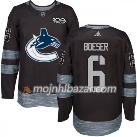 Dresovi Vancouver Canucks Brock Boeser 6 1917-2017 100th Anniversary Adidas Crna Authentic - Muške Dresovi Vancouver Canucks Brock Boeser 6 1917-2017 100th Anniversary Adidas Crna Authentic - Muške